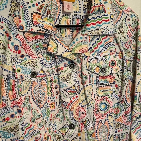 Ruby Rd. Multicolor Patterned Jean Jacket - Picture 3 of 6